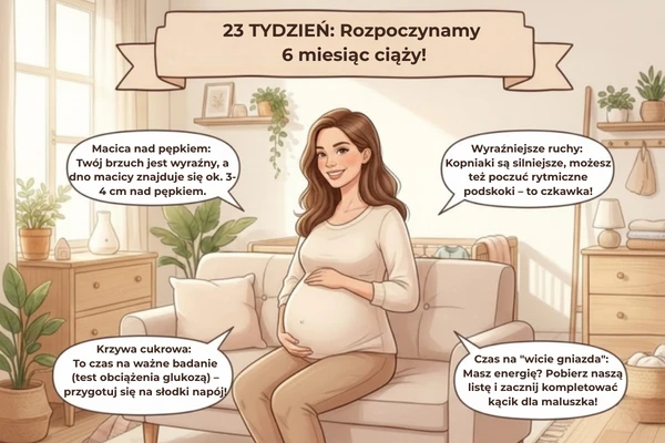 23 tydzień ciąży – rozwój dziecka